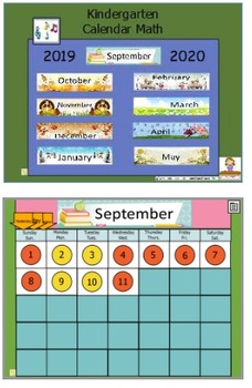 Preview of Calendar Fun Kindergarten Flipchart Full Year 2019-2020