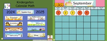 Preview of Calendar Fun Kindergarten Flipchart Full Year 2024-2025