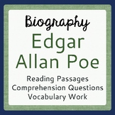 EDGAR ALLAN POE Biography Informational Texts Activities P
