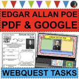 EDGAR ALLAN POE Poet WebQuest Research Project Poetry Biography Notes