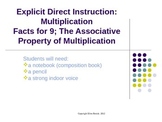 EDI CCSS Multiplication Associative Property Lesson, x9 Di