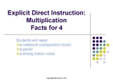 EDI Common Core Multiplication Fact Lesson and Practice fo