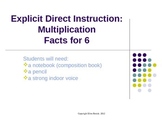 EDI Common Core Multiplication Lesson and Fact Practice x6