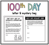 EDITABLE 100th Day Letter & Mystery Bag