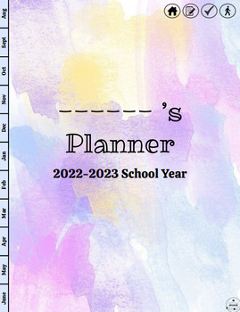 Preview of EDITABLE 2022-2023 Digital Teacher Planner