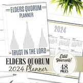 EDITABLE 2024 Elders Quorum Planner - INSTANT DOWNLOAD