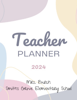 Preview of EDITABLE 2024 Teacher Planner