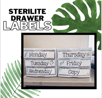 Preview of EDITABLE 3 Drawer Sterilite Labels