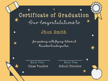 EDITABLE & Re-Usable Graduation Certificates| Printable School Award