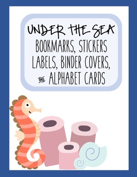 Preview of EDITABLE! 450+ SeaLife Labels, Bookmarks, Cards, and Stickers!