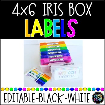 4x6 IRIS Box Labels, IRIS Photo Box Labels, Task Box Labels