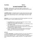 EDITABLE! 5B Restaurant Skit Realidades Food Dialogue Proj