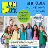 EDITABLE 5th Grade End-of-Year Awards