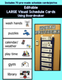 EDITABLE 70 Large Editable Visual Schedule Cards(ASD, SPED