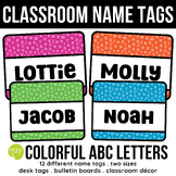 EDITABLE ABC Letter Name Tags Classroom Labels Bulletin Bo