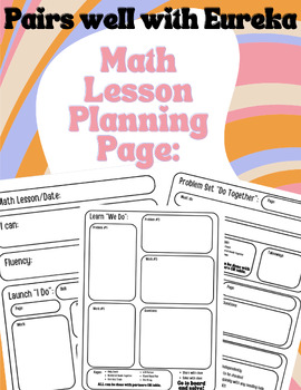 Preview of EDITABLE AND PRINTABLE Math DAILY Lesson Plan Template with KAGAN Strategies