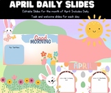 EDITABLE APRIL DAILY SLIDES