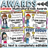 EDITABLE AWARDS: BACK TO SCHOOL MULTICULTURAL KIDS