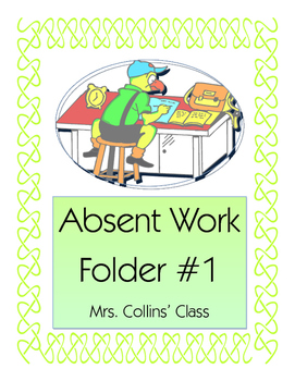 Preview of EDITABLE Absent Student Work Folder Labels