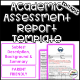EDITABLE Academic Assessment Report (Distance Learning and