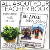 EDITABLE All About Your Teacher Book | Digital | Printable