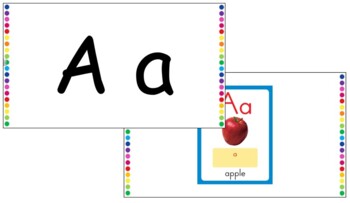 Preview of EDITABLE Alphabet "Flashcards" on PowerPoint