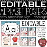 EDITABLE Alphabet Posters with American Sign Language {Boh