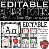 EDITABLE Alphabet Posters with American Sign Language {Hou