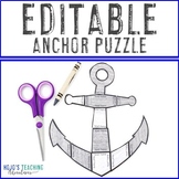 EDITABLE Anchor Puzzle | Create your own Ocean Decor, Boat
