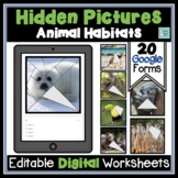 EDITABLE Animal Themed Hidden Picture Google Form Template