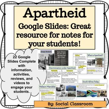Preview of EDITABLE Apartheid in South Africa: Google Slides for Notes (SS7H1)