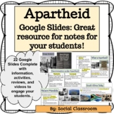 EDITABLE Apartheid in South Africa: Google Slides for Note