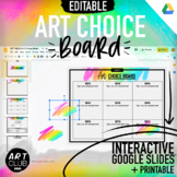 EDITABLE Art Choice Board | Interactive Google Slides | Di