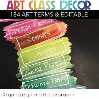 Classroom Art Supply Labels (Blank Template Included) – Art with