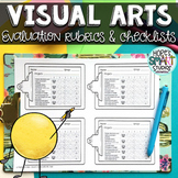 EDITABLE Art Rubrics & Checklists for Elementary Art / Inc