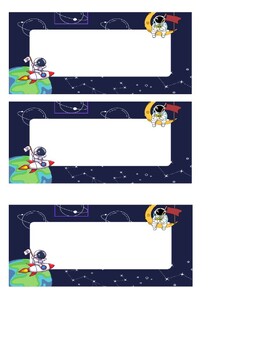 Preview of EDITABLE Astronaut Name Plates for Student Name Tags