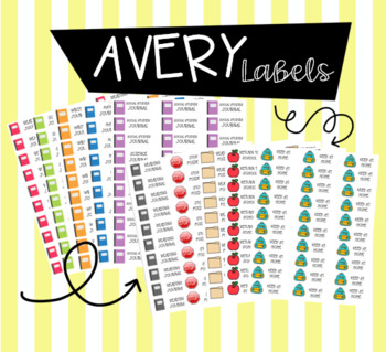 Preview of EDITABLE Avery Labels