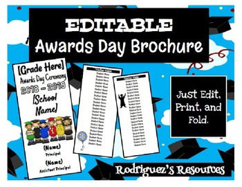 Preview of Awards Day Brochure - EDITABLE