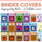 EDITABLE BINDER COVERS & SPINE LABELS: MONTHLY ICONS