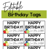 EDITABLE BIRTHDAY TAGS FRUIT THEME