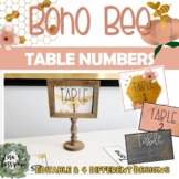 EDITABLE BOHO BEE  Table Signs | Table Numbers | Labels Cl