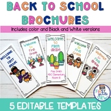 EDITABLE Back To School Brochure Template (5 different designs)