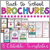 EDITABLE Back to School Brochure | Open House Template | M