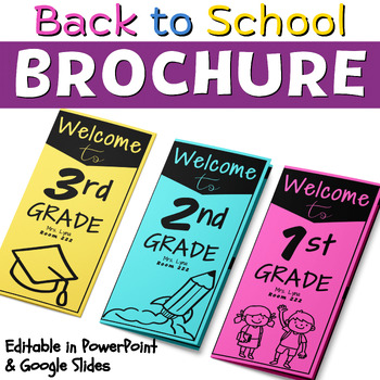 EDITABLE Back to School Brochure | Parent Info Brochure | Open House