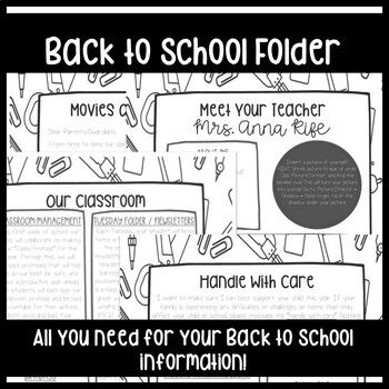 Preview of EDITABLE Back to School Forms