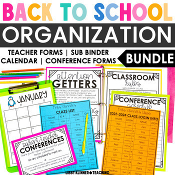 Preview of EDITABLE Back to School Forms for Teacher Organization BUNDLE | B2S Organization