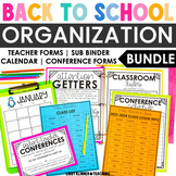 EDITABLE Back to School Forms for Teacher Organization BUN