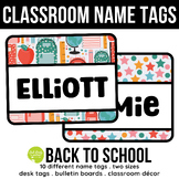 EDITABLE Back to School Name Tags Classroom Bulletin Board