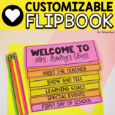 EDITABLE Back to School Parent Handbook Information Flip B