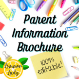 EDITABLE Back to School Parent Information Brochure - Goog